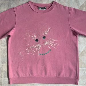 Vintage Pink Cat Sweatshirt